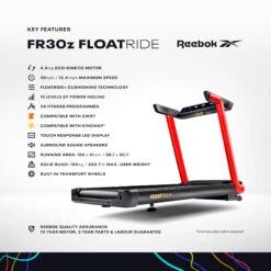 Reebok RVFR-10421RD FR30z Floatride Treadmill (Red) -Fitness Equip Shop 1893 739