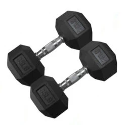 Rising DB001 Rubber Hex Dumbbell - Single (35lbs) -Fitness Equip Shop 2198 793