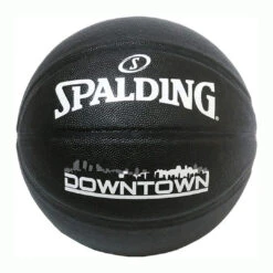 Spalding Downtown Black Sz 7 Rubber Basketball