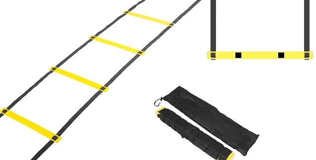 Trademark Innovations Agility Ladder - 12 Rungs Training Ladder In Black & Yellow 3 Trademark Innovations Agility Ladder - 12 Rungs Training Ladder In Black & Yellow