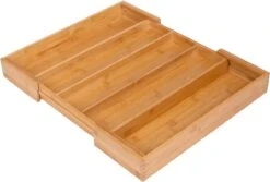 Expandable Bamboo Utility, Flatware, Office And Beauty Products Organizer By Trademark Innovations -Fitness Equip Shop BAMB DRAWER 4