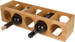 Bamboo Stackable Tower 5 Bottle Wine Holder By Trademark Innovations 5 Bamboo Stackable Tower 5 Bottle Wine Holder By Trademark Innovations -Fitness Equip Shop BAMB WINE STKBLE 3