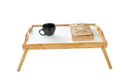 Bamboo Folding Bed Tray, Laptop Tray With Handles By Trademark Innovations