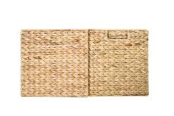 Foldable Hyacinth Storage Basket With Iron Wire Frame By Trademark Innovations -Fitness Equip Shop BSKT SQ NAT 4