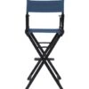 Director's Chair - Counter Height - Black Wood - By Trademark Innovations (Blue) -Fitness Equip Shop BWDIREC BU 2T