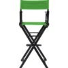 Director's Chair - Counter Height - Black Wood - By Trademark Innovations (Green) -Fitness Equip Shop BWDIREC GR 2T