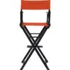 Director's Chair - Counter Height - Black Wood - By Trademark Innovations (Orange) 2 Director's Chair - Counter Height - Black Wood - By Trademark Innovations (Orange) -Fitness Equip Shop BWDIREC OR 2T