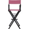 Director's Chair - Counter Height - Black Wood - By Trademark Innovations (Pink) -Fitness Equip Shop BWDIREC PINK 2T