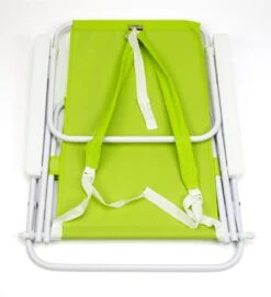 7-Position High Back Steel Tube Beach Chair By Trademark Innovations (Light Green) -Fitness Equip Shop CHR 7BCH LTGR 4