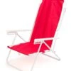 7-Position High Back Steel Tube Beach Chair By Trademark Innovations (Red) -Fitness Equip Shop CHR 7BCH RED 2