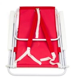 7-Position High Back Steel Tube Beach Chair By Trademark Innovations (Red) -Fitness Equip Shop CHR 7BCH RED 4