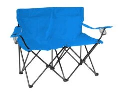 Loveseat Style Double Camp Chair With Steel Frame By Trademark Innovations (Blue, 31.5"H)
