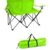 Loveseat Style Double Camp Chair With Steel Frame By Trademark Innovations (Light Green, 31.5"H) -Fitness Equip Shop DBSEAT PR LTGR 2