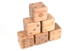Giant Wood Yard Dice - Each Die 3.5" - With Carry Bag By Trademark Innovations