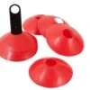 2" Plastic Disc Cone - 24 Pack Red Colors With Carrier- Sports Training Gear By Trademark Innovations -Fitness Equip Shop DISC24 RED 2