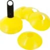 2" Plastic Disc Cone - 24 Pack Yellow With Cone Carrier- Sports Training Gear -Fitness Equip Shop DISC24 YELLOW 2
