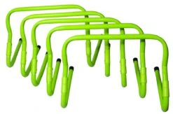 Trademark Innovations Set Of 5 Adjustable Speed Training Hurdles (Light Green)