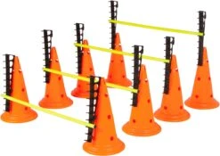 Adjustable Hurdle Cone Set - 8 Cones And 4 Poles - By Trademark Innovations