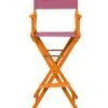 Director's Chair - Bar Height - Wood And Fabric Color Choices - By Trademark Innovations (Honey Wood With Pink)