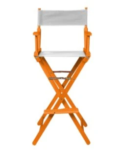 Director's Chair - Bar Height - Wood And Fabric Color Choices - By Trademark Innovations (Honey Wood With White)