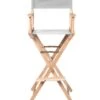 Director's Chair - Counter Height - Light Wood - By Trademark Innovations (White) -Fitness Equip Shop LWDIREC WHITE 2T