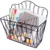 Decorative Wall Mounted Metal Magazine And Storage Rack By Trademark Innovations -Fitness Equip Shop MAGRACK METAL 2