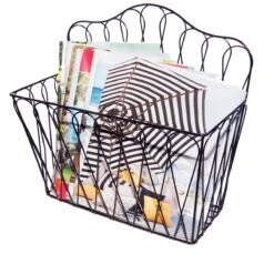 Decorative Wall Mounted Metal Magazine And Storage Rack By Trademark Innovations
