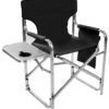 Aluminum And Canvas Folding Director's Chair With Side Table By Trademark Innovations (Black, 31.5"H) -Fitness Equip Shop MDIREC ST 2