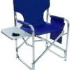 Aluminum And Canvas Folding Director's Chair With Side Table By Trademark Innovations (Green, 31.5"H) -Fitness Equip Shop MDIREC ST BU 2