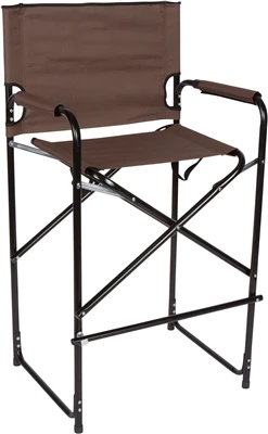 Lightweight And Durable Aluminum Folding Tall Director's Chair By Trademark Innovations