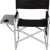 Folding Director's Chair With Aluminum Side Table, Storage Bag And Steel Tubing - By Trademark Innovations -Fitness Equip Shop METALDIREC ROUND 2