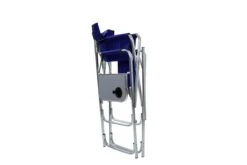 Aluminum Frame Tall Metal Director's Chair With Side Table By Trademark Innovations (Blue) -Fitness Equip Shop METALDIREC TALL BU 4