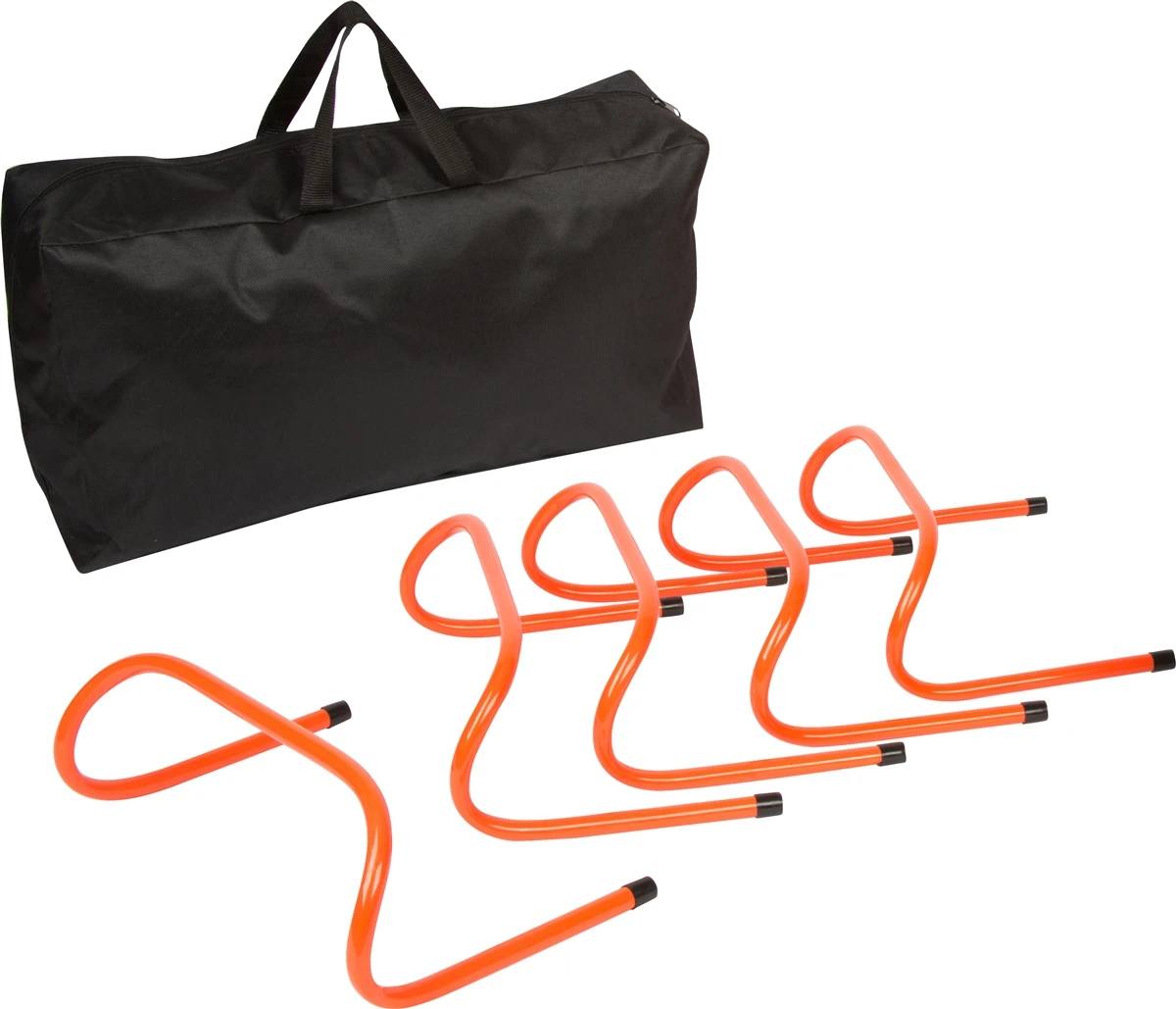 Trademark Innovations Speed Training Hurdles Pack Of 5 With Case (Orange, 6 Inch) 3 Trademark Innovations Speed Training Hurdles Pack Of 5 With Case (Orange, 6 Inch)