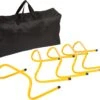 Trademark Innovations Speed Training Hurdles Pack Of 5 With Case (Yellow, 6 Inch)
