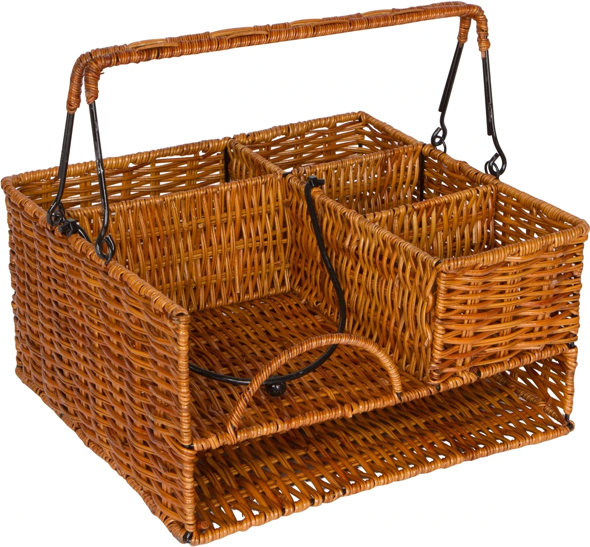 Rattan Tabletop Serveware And Condiment Organizer And Caddy By Trademark Innovations 4 Rattan Tabletop Serveware And Condiment Organizer And Caddy By Trademark Innovations - Image 2