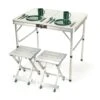 2 Person Aluminum Lightweight Folding Camp Table With 2 Stools By Trademark Innovations -Fitness Equip Shop TBLE 2STOOL 2