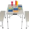 Portable Aluminum Folding Picnic Table With 2 Folding Bench Seats -Fitness Equip Shop TBLE PICNIC BENCH 2