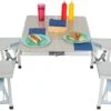 Portable Aluminum Folding Picnic Table With 4 Seats By Trademark Innovations