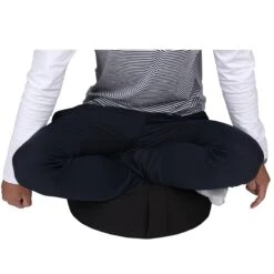 Cotton Yoga Meditation Round Cushion With Carry Handle By Trademark Innovations (Black)