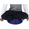 Cotton Yoga Meditation Round Cushion With Carry Handle By Trademark Innovations (Blue) -Fitness Equip Shop YOGA CUSH BU 2